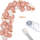 Gold Wedding Hot Selling 130pcs Rose Gold Balloon Arch Kit For Wedding Decoration Backdrop