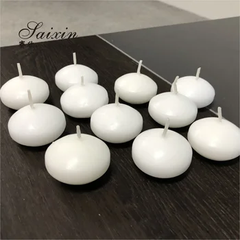 Hot sale 4.5cm real wax water activated floating candles for wedding decoration centerpiece candle holders