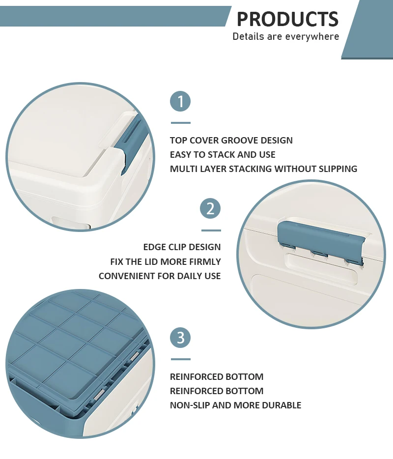 product stackable foldable household storage container square pp plastic collapsible book sundries organizer for cloth toy storage169-5