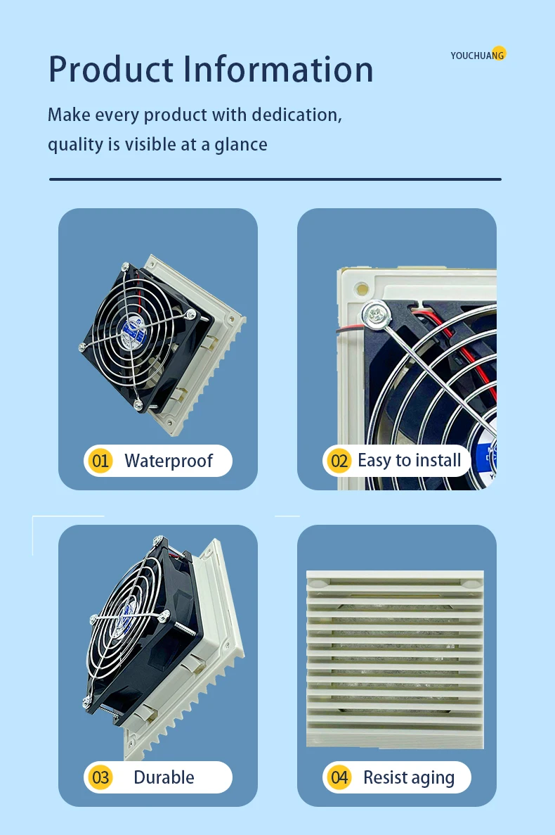 Industrial Ventilation Filter, Waterproof, Dc 24V, 85 CFM - detail 6