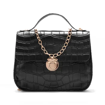 ZHUIYU  female new PU leather handbag crocodile print small square bag Chain mobile crossbody bag shoulder bags