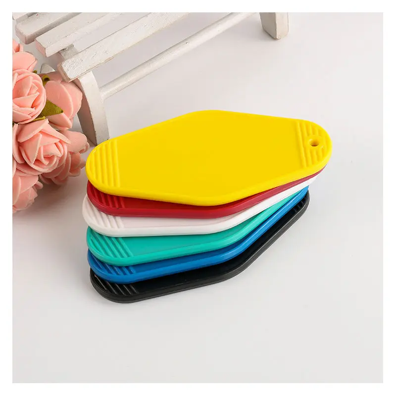 Custom Retro Motel Key Chain Motel Key Tag Customized Design Double Sides Printing Hotel Keychain factory