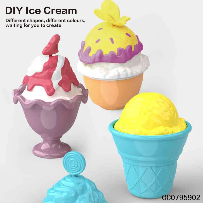 Wholesale role play diy electric ice cream maker machine toy for kids