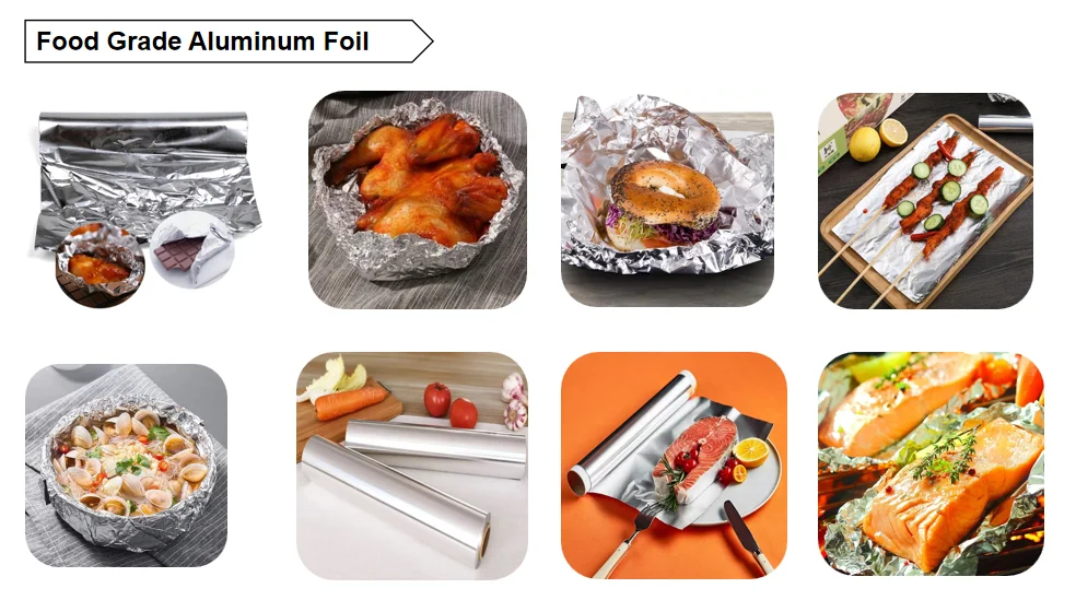 Aluminum Foil 1100 1050 1060 3003 8011 Food Grade Package Container Foil Film