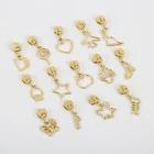 Zipper Custom Fashion 5# Waterproof Metal Zipper Golden For Clothing Accessories