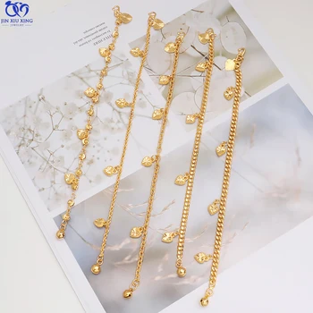 JXX Lady Gold Charm Bracelet Hot Selling Newest Fashion Chain Gold Heart Bracelet Woman