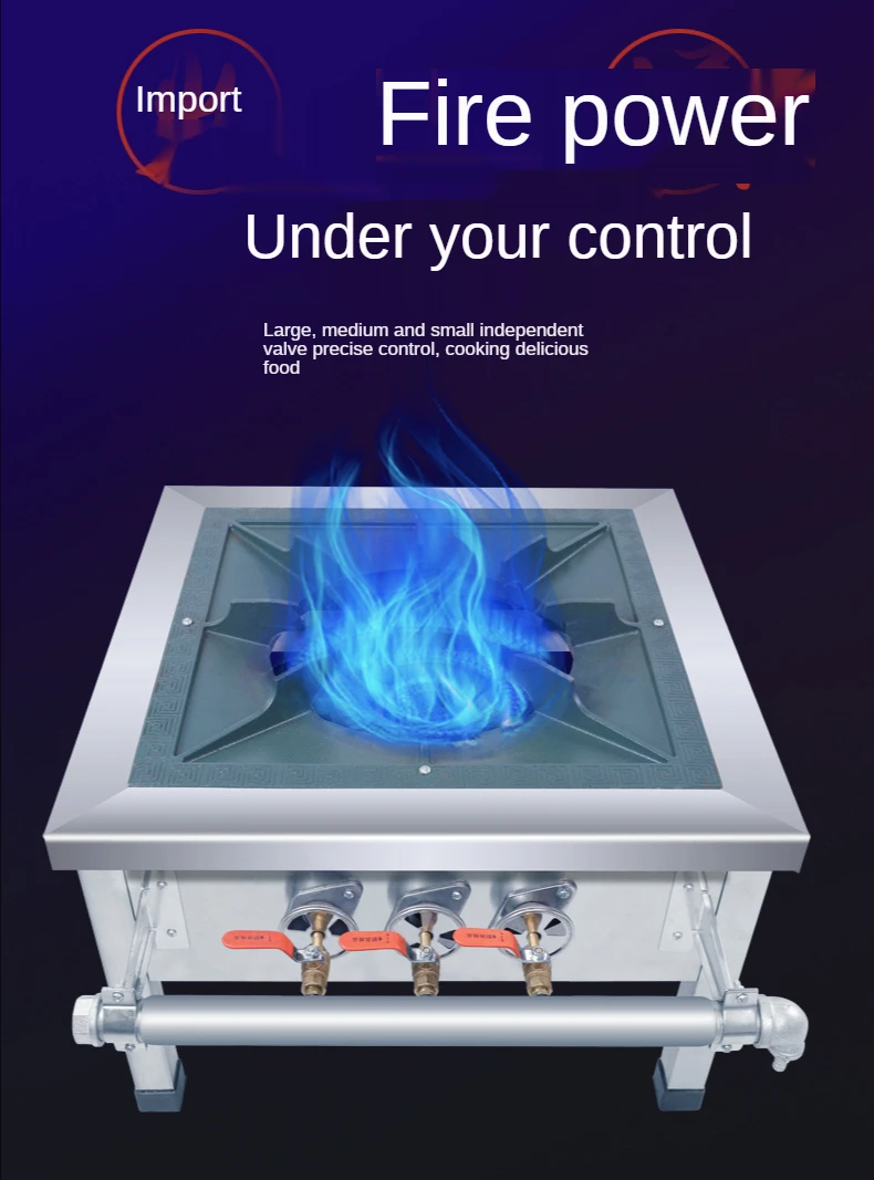 Hotel Restaurant Kitchen Equipment Stainless Steel Gas Stove/ Gas