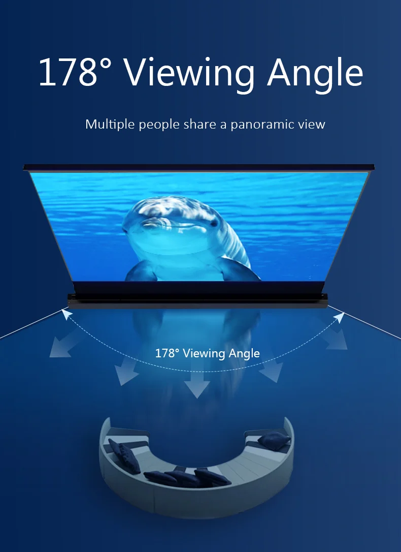 Screen Pro Electric Floor Rising Ust 4k Alr Grey Crystal Projector