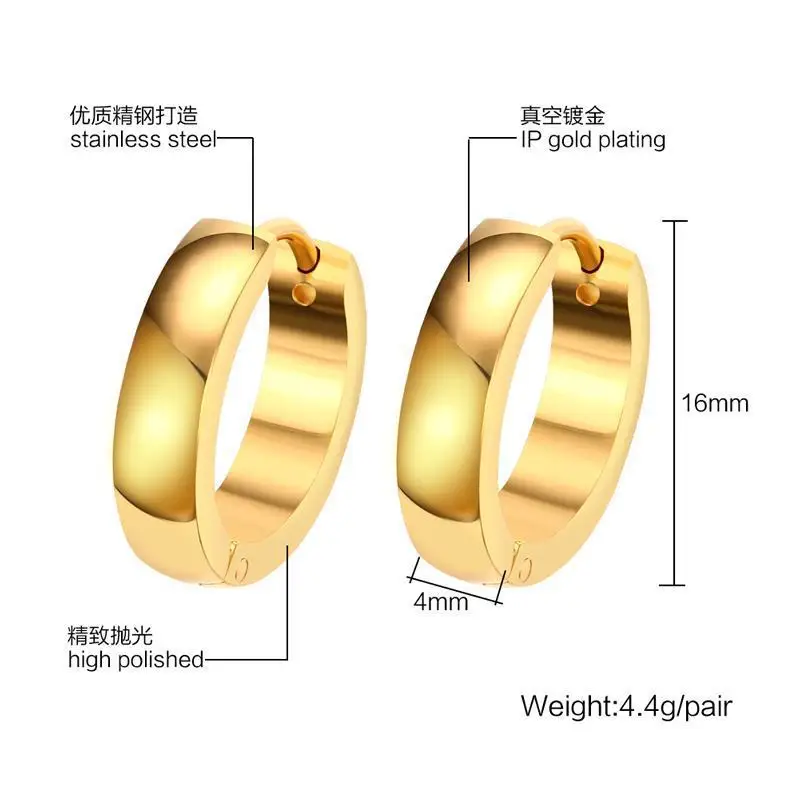 aretes de oro stainless steel aretes y accesori gold small hoop earrings woman18k gold hoop earrings