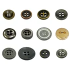 Zinc Button 18L 11.5mm Fashion Logo Custom Gold Zinc Alloy Brass Bandana Shirt Garment Metal Sewing 4 Holes Button