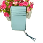 Card Leather Slim Id Card Wallet Pu Leather Zipper Card Holder Customize Leather Credit Card Holder Wallet