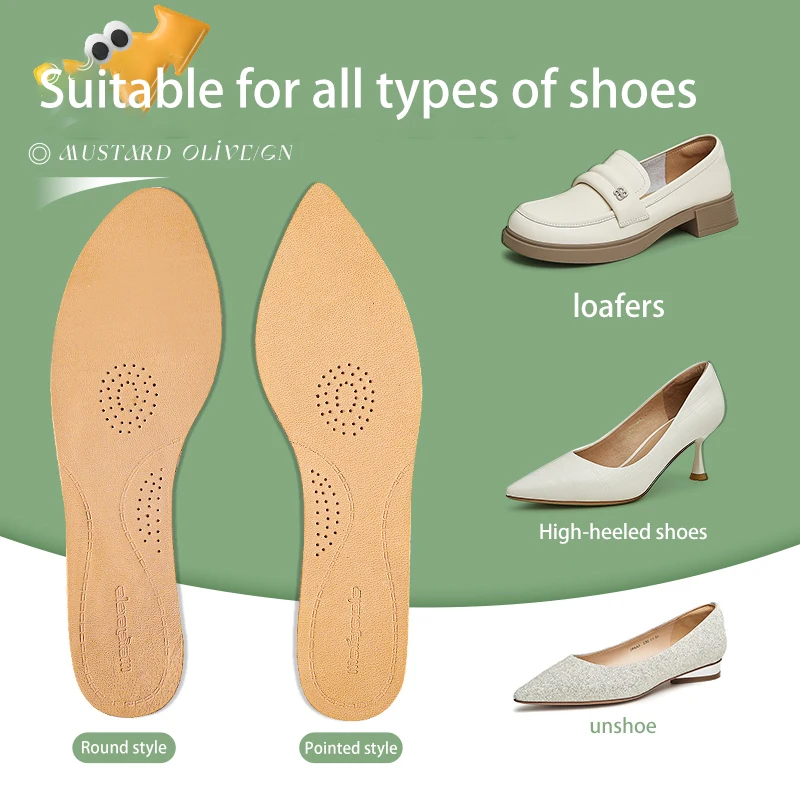 Real Sheepskin Insoles with Sponge Sheet, Thick Leather Inserts for Bare Feet Real Sheepskin Insoles with Sponge Sheet, Thick Leather Inserts for Bare Feet