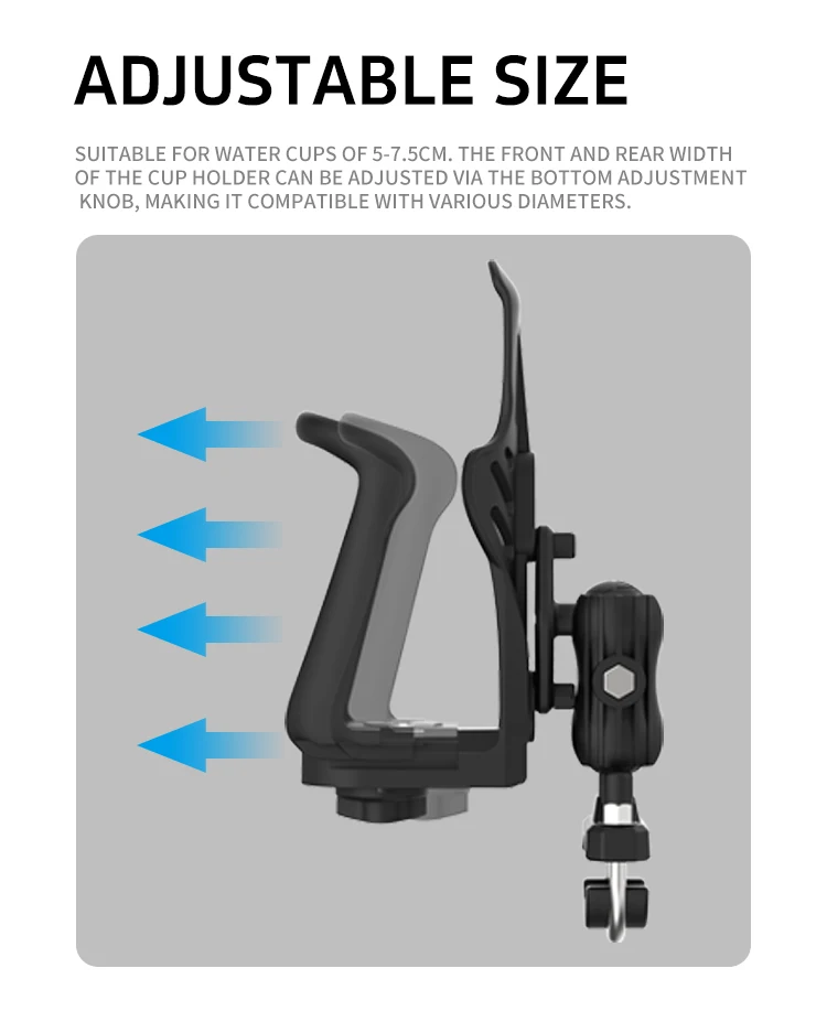 cup holder quick release adjustable aluminum alloy flexible universal fit-6