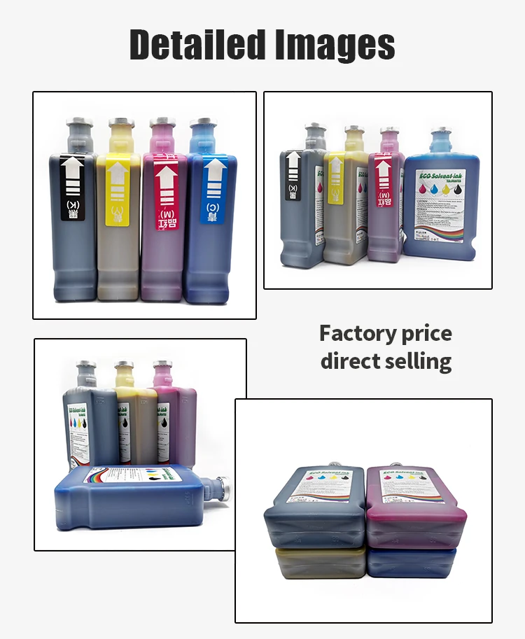 500ml Galaxy Eco Solvent Ink Cmyk For Inkjet Printer That Print Out