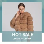 Coats 2021 Custom Luxury Women Fox Fur Coats Cropped Raccoon Fur Coat Winter Women Real Fur Coat