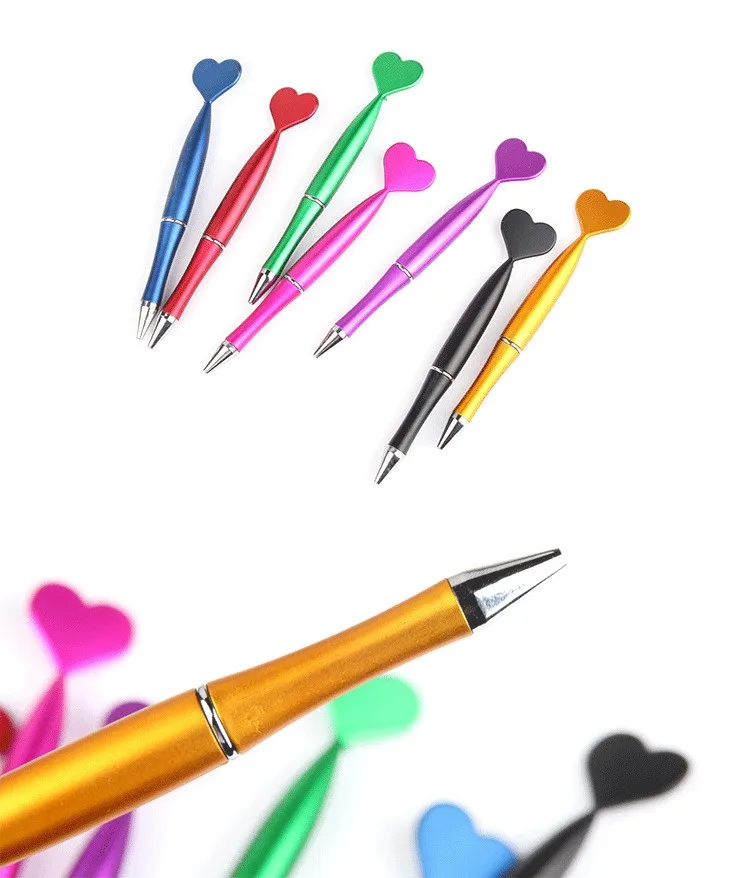 Unionpromo Custom High Quality Custom Heart Shape Plastic Ballpoint Pen Heart Design Pen