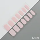 Color Nail Factory Wholesale Custom Pure Color 14Strips Real Gel Nail Stickers