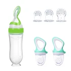 Set BPA Free Luxury Fruit Baby Fruit Pacifier Silicone Baby Bottle Spoon Feeder Set