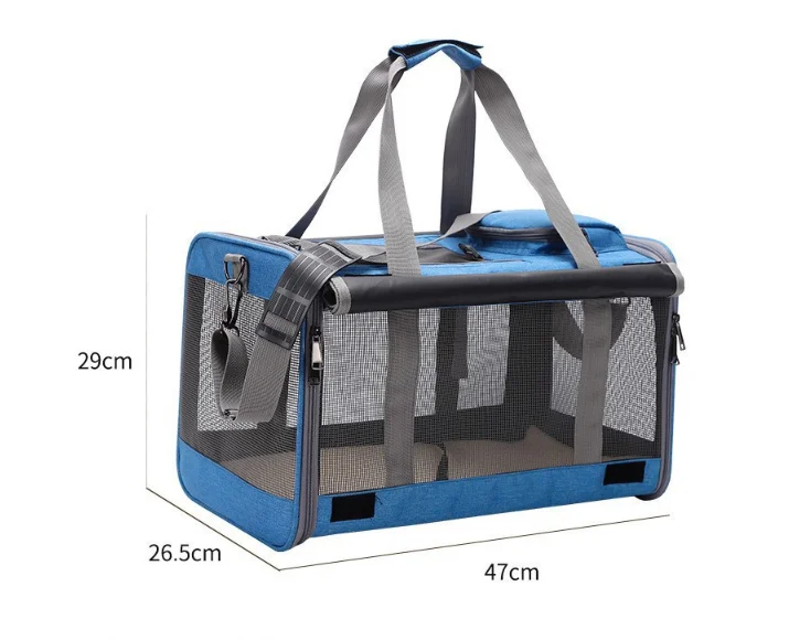 product airline approved large mesh windows washable cat dog sling carrier bag privacy protection for home outdoor travel with small bag-51