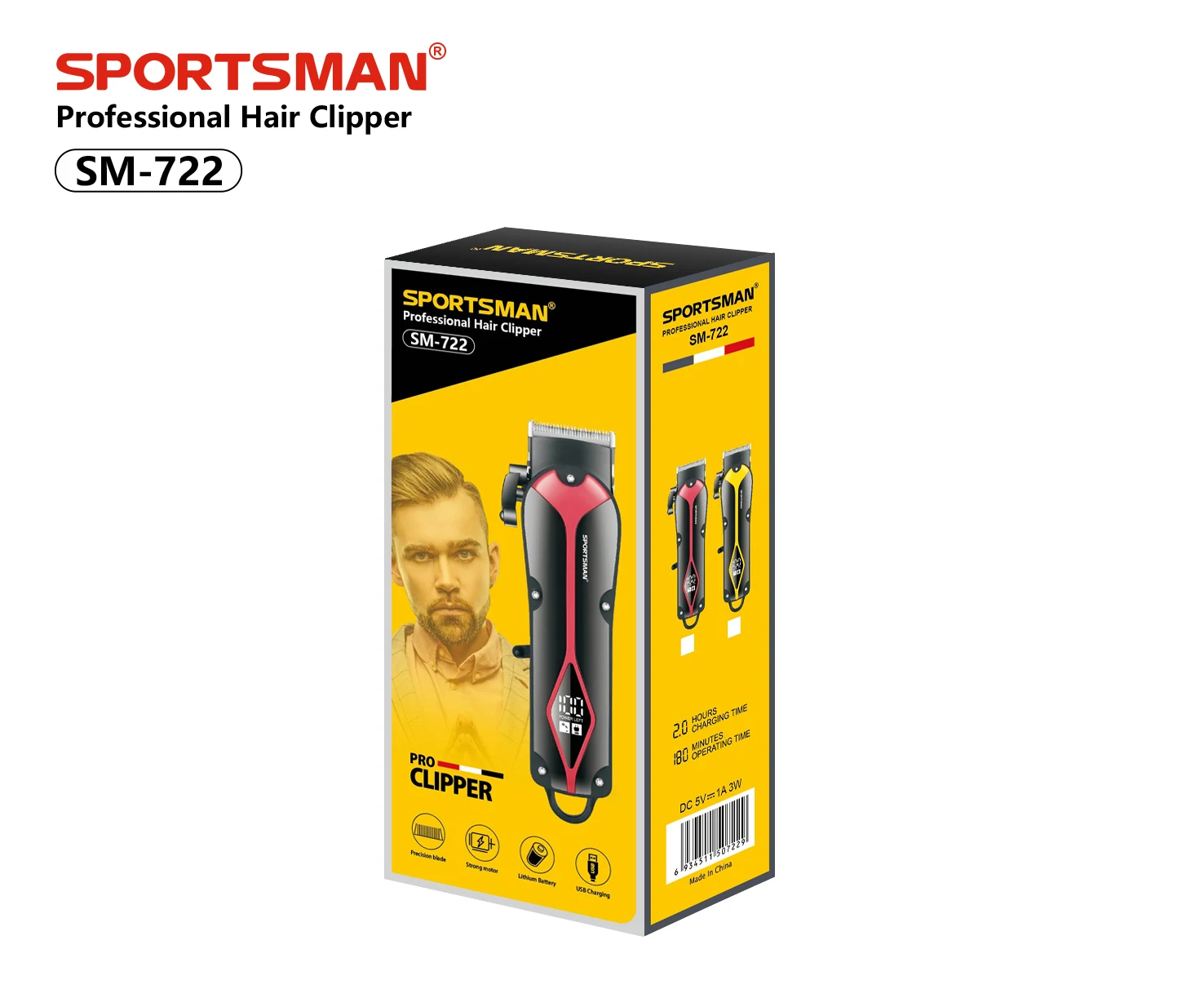 Lithium Ion Pro Cordless Hair Clippers for Men Women Children Rechargeable Stainless Steel Blade English for Home Haircutting
