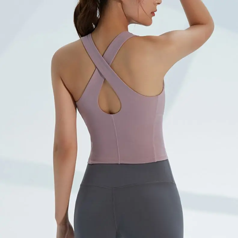 ECBC Wholesale spandex yoga quick dry crop top fashion gym plus size high impact sexy women sports bra