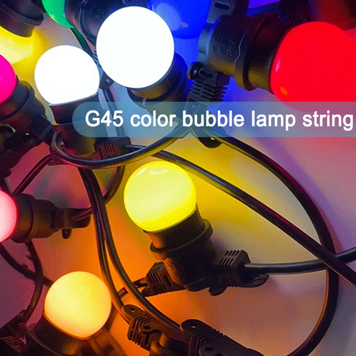 G45 Camping light string outdoor waterproof bulb big bulb LED solar decorative garden tent canopy festival light