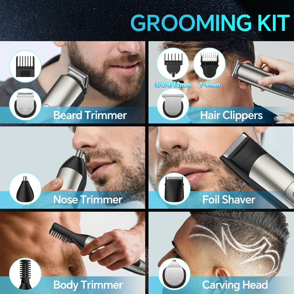 Hot Selling Rechargeable Electric Hair for Clipper Set Multi-Functional Push Shear Pusher Stainless Steel Blade for Household supplier