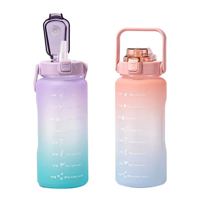 Adult Children Cup Drinking Cups Plastic Outdoor Sports Portable Water Bottle 