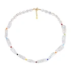 Jewelry Quality Assurance 925 Sterling Silver Jewelry Gold Vermeil 14k Baroque Pearl Colorful Necklace For Women