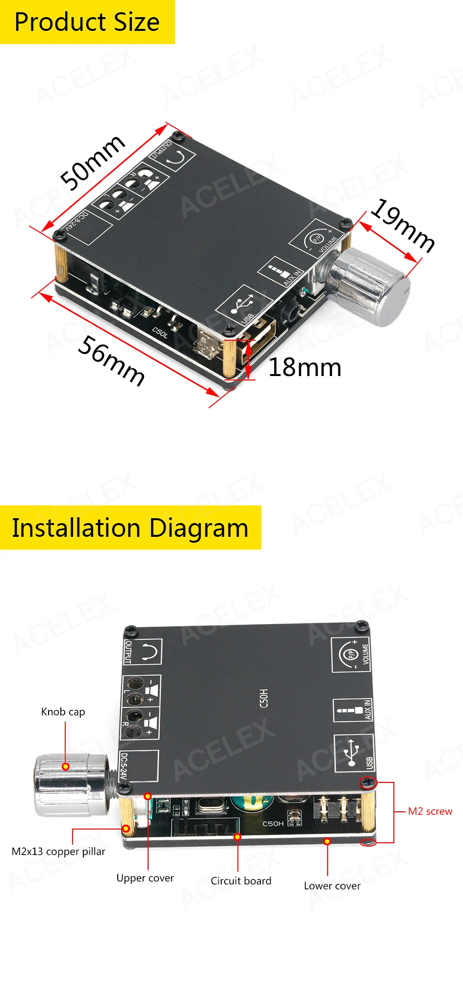 Xy-c50l Mini Bluetooth 5.0 Wireless Audio Digital Power Amplifier Stereo  Board 50wx2 Bluetooth Amp Amplificador 3.5mm Usb App - Buy Mini Bluetooth  5.0 Wireless Audio,Power Amplifier Stereo Board,50wx2 Bluetooth Amp  Amplificador Product