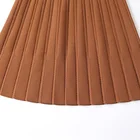 Knitwear Manufacturer Custom Summer Brown High Waist Elastic Knit Pleated Women's Skirt