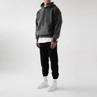 Hoodie Oem Factory Wholesale Heavyweight 400gsm Hoodie Pullover Overszied Men Acid Wash Black Hoodie