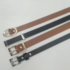 Belt Belts Thin Designer Belt Customized OEM New Fasion Thin Pu Leather Gold Buckle Belt Waist For Dress Women Belts