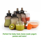 Folding Yummy Pouch Reusable Food Pouches Silicone Breast Milk Storage Bag Leak-Proof Portable