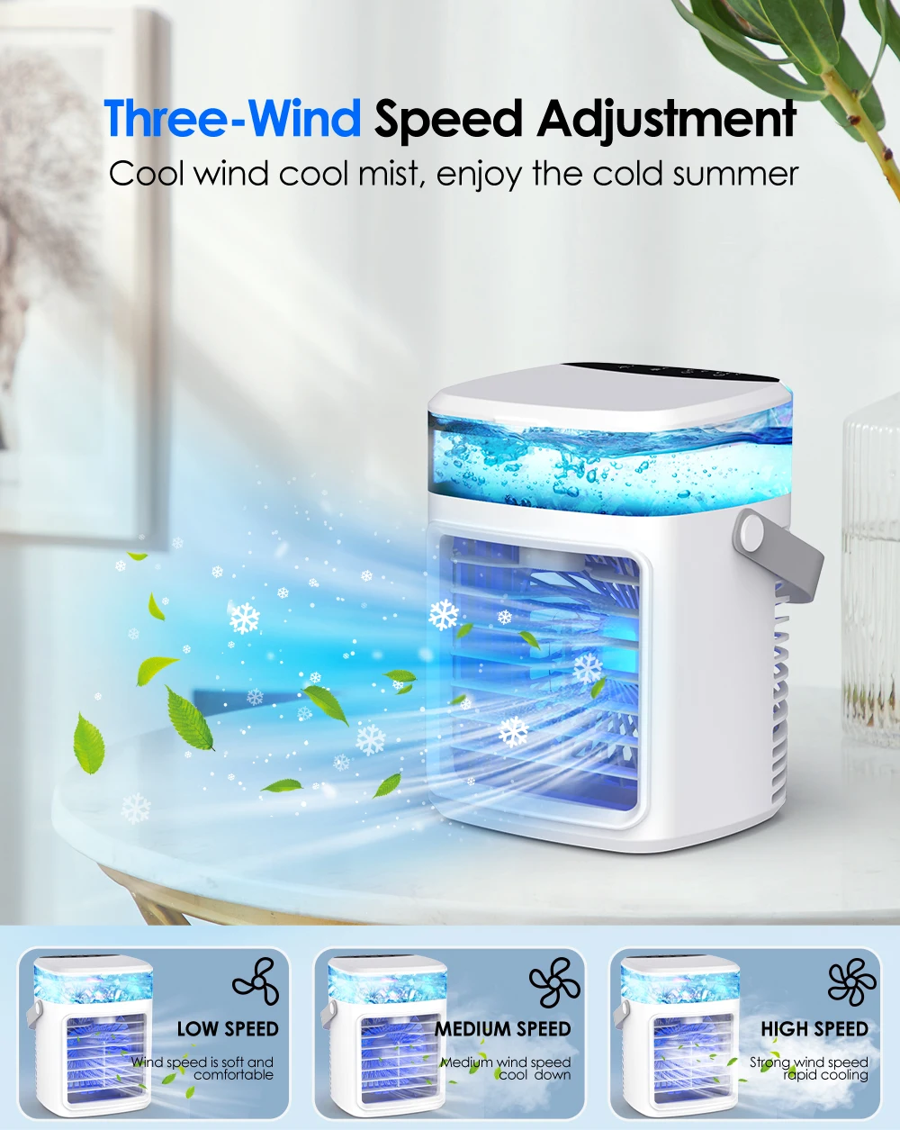 Portable Air Conditioner, Battery, Plastic - detail 8