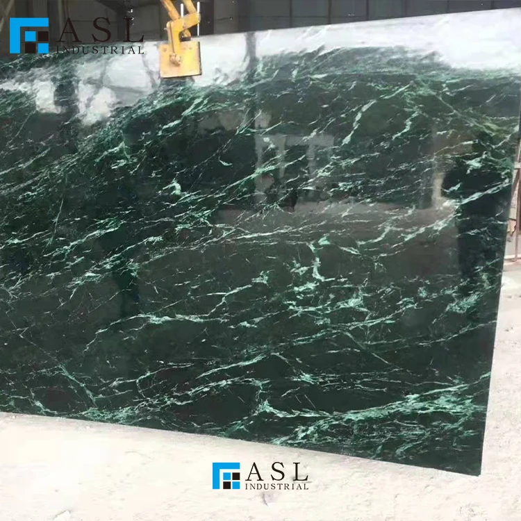 Factory direct emerald luminous green marble slab verde dark empress marble tile emperador green vert guatemala marble
