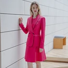Custom Kutesmart RED COLLAR Fashion Casual Custom Women 2 Piece Suit Suits 2021 Business Suits-Women Blazers Ladies Women