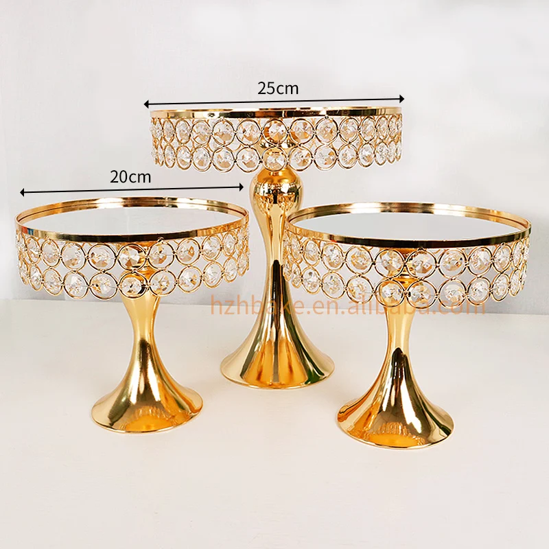 Hot sale 9pcs set gold aluminum alloy wedding decoration supplies dessert table display set wedding cake stand