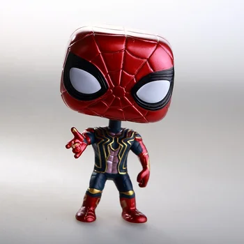 Spider Man Iron Spider kids toys Funk POP Hero Collection Model Toys 287# vinyl figures PVC super hero Action Figure Toys