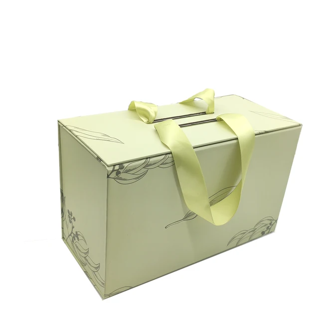 Small batch customized magnetic cardboard folding integrated folding ribbon gift clothing packaging box