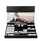 Shop Custom 25% Discount Stock Shop Display Rack Custom Logo Handmade Large Black Luxury Wooden Watch Stand