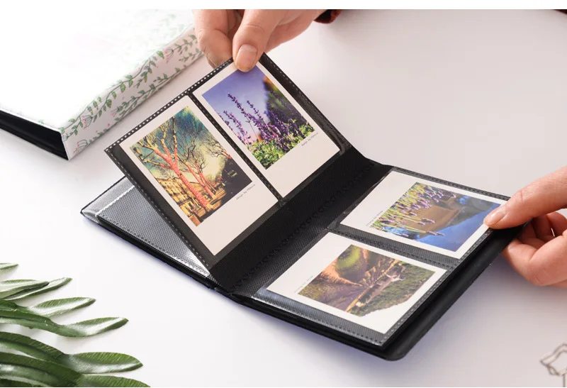 64 Pockets Mini Film Photo Album with Quicksand Beads