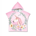 Wholesale Kids Hooded Towel Beach Surf Poncho Kids Hooded Beach Towel Super Absorbent Unicorn Hooded Towel for Kids 1pc for sale