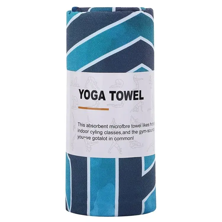 Hot Sale Popular Print Microfiber Sport Towel with Grip Hot Yoga Non Slip Yoga Mat Towel