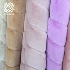 Rabbit Fur 2021 New Wholesale Price 100 Polyester Wholesale Cutting Groove Plush Faux Rabbit Fur Fabric For Garment