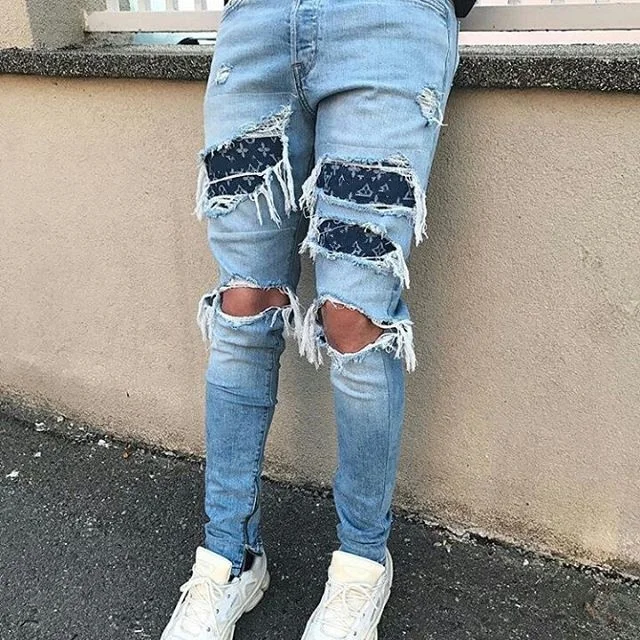 Oem Pattern Cheap Wholesale China High Quality Ripped Skinny Fit Denim Strech Bulk Order Jeans Wholesale China 209 - Buy Cheap Skinny Jeans Wholesale China,Ripped Jeans Men,Jeans Manufacturers China on