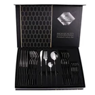 Cutlery Restaurant Cutlery Dinnerware Spoon Fork Knife White Gold Stainless Steel Flatware Sets