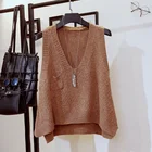 Vest New Style Lady V-neck Two-piece Vest Sleeveless Sweater Anti-pilling Coat