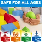 Blocks Kids EVA Foam Blocks Gift Play Set For Toddlers - Includes Large Soft Stackable Blocks In Foam Building Blocks