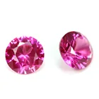 Corundum Round Loose Synthetic 3# Red Corundum Round Shape Brilliant Cut Corundum Gemstones In Stock